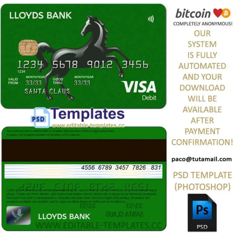 Lloyd's Credit Card template